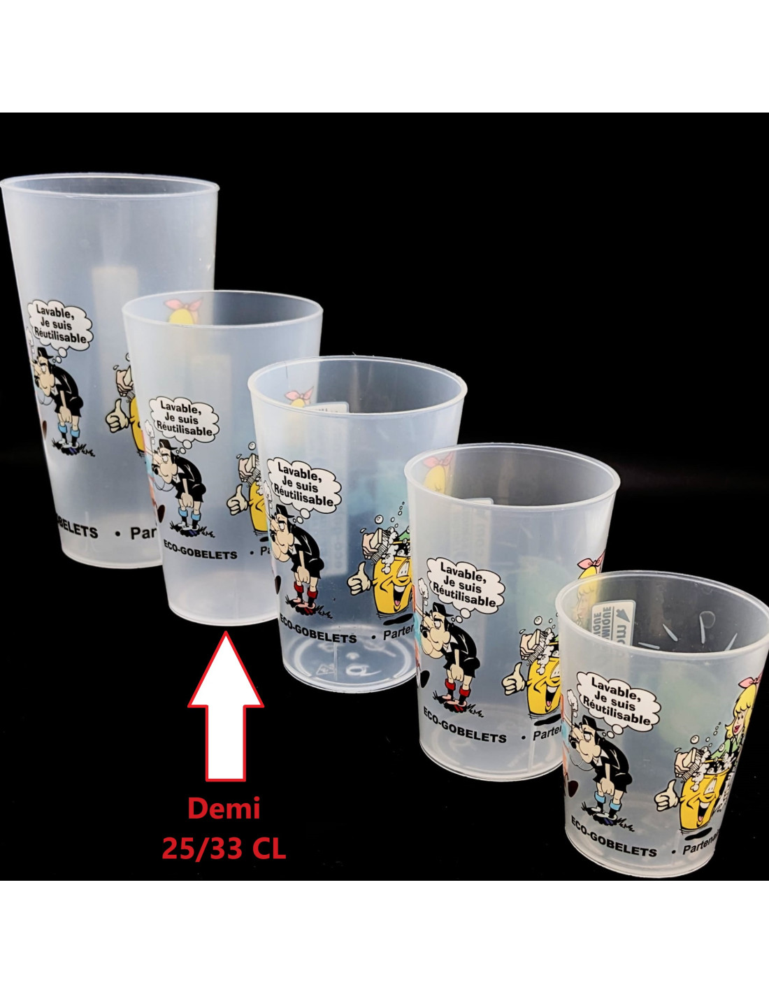 1000 GOBELETS 33 CL PERSONNALISABLES Ecogobelets